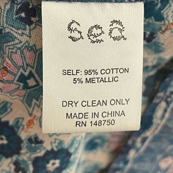 Sea New York Blue and Pink Patterned Blouse - Picture 4 of 6